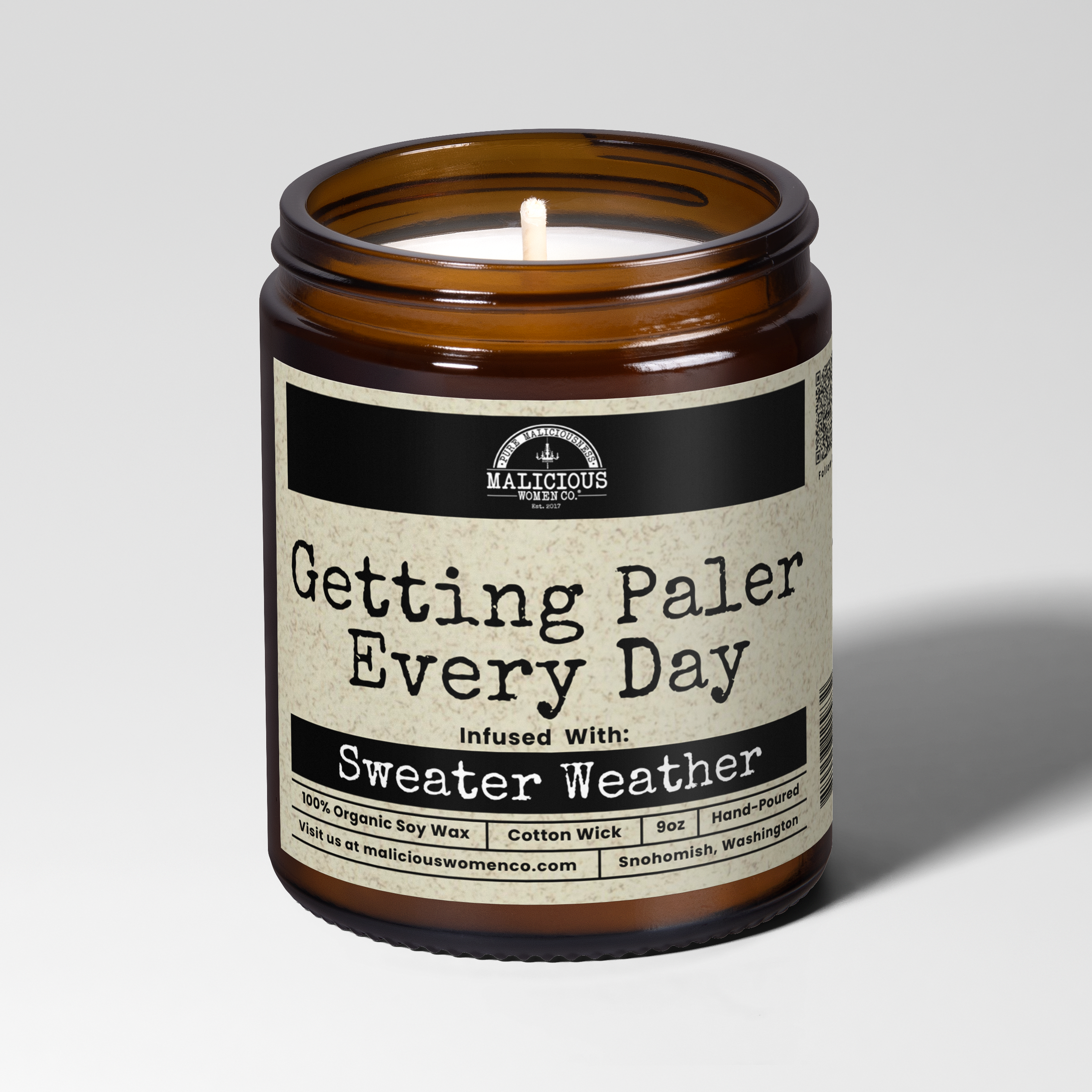 Getting Paler Every Day 9oz Fall Candle Malicious Women Co